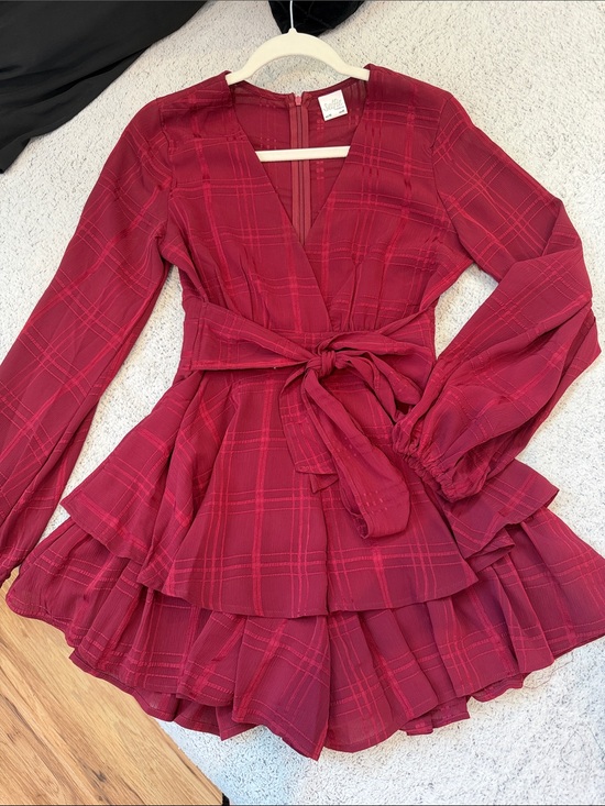 Selfie Leslie Pants - Selfie Leslie Burgundy Long Sleeve Romper
